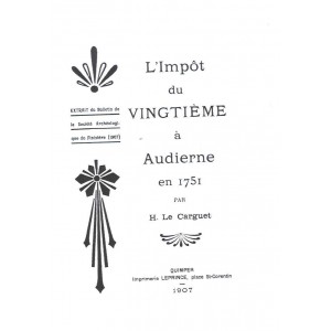 L'Imp&ocirc;t du vingti&egrave;me &agrave; Audierne en 1751