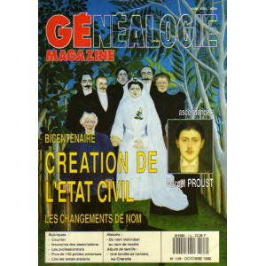 G&eacute;n&eacute;alogie Magazine n&deg; 109 - octobre 1992