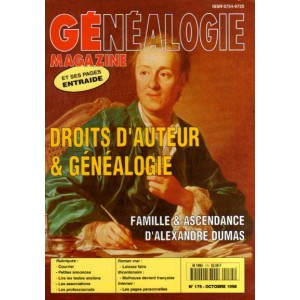 G&eacute;n&eacute;alogie Magazine n&deg; 175 - octobre 1998