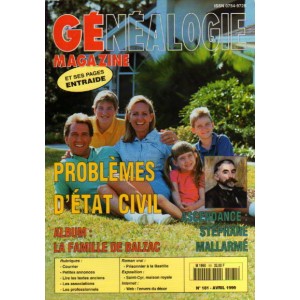 G&eacute;n&eacute;alogie Magazine n&deg; 181 - avril 1999