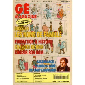 G&eacute;n&eacute;alogie Magazine n&deg; 184 - juillet-ao&ucirc;t 1999
