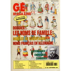 G&eacute;n&eacute;alogie Magazine n&deg; 185 - septembre 1999