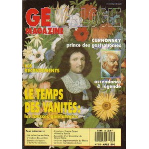 G&eacute;n&eacute;alogie Magazine n&deg; 081 - mars 1990