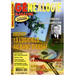 G&eacute;n&eacute;alogie Magazine n&deg; 220 - novembre 2002