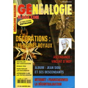 G&eacute;n&eacute;alogie Magazine n&deg; 222 - janvier 2003