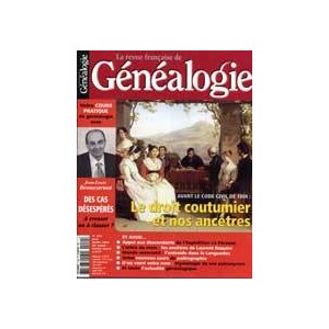 Revue Fran&ccedil;aise de G&eacute;n&eacute;alogie N&deg; 152 - Juin/Juillet 2004