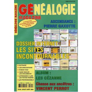G&eacute;n&eacute;alogie Magazine n&deg; 261 &ndash; juillet-ao&ucirc;t 2006