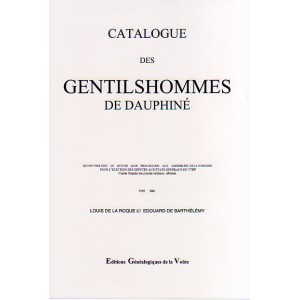 Catalogue des Gentilshommes de Dauphin&eacute;