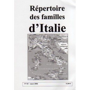 R&eacute;pertoire des famille &eacute;tudi&eacute;es L'Italie Tome 4