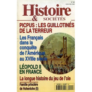 Histoire & Soci&eacute;t&eacute;s n&deg; 85