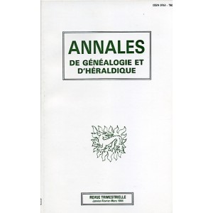 Annales de G&eacute;n&eacute;alogie et d'H&eacute;raldique N&deg; 5