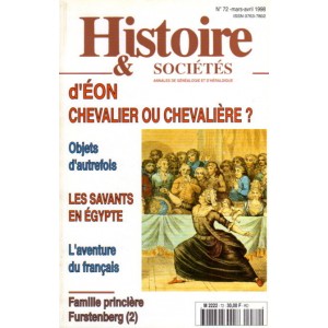 Histoire & Soci&eacute;t&eacute;s N&deg; 72