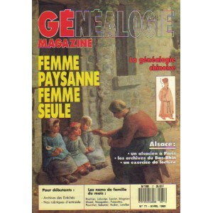 G&eacute;n&eacute;alogie Magazine n&deg; 071 &ndash; avril 1989