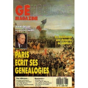 G&eacute;n&eacute;alogie Magazine n&deg; 073 &ndash; juin 1989