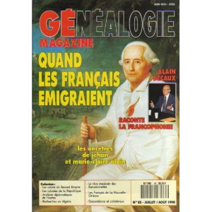 G&eacute;n&eacute;alogie Magazine n&deg; 085 &ndash; juillet - ao&ucirc;t 1990