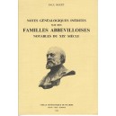 Notes g&eacute;n&eacute;alogiques sur les familles d'Abbevilloises