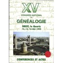 Conf&eacute;rences et actes du XV&egrave;me congr&egrave;s national de g&eacute;n&eacute;alogie
