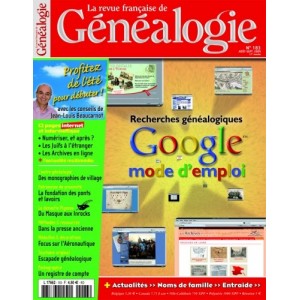Revue Fran&ccedil;aise de G&eacute;n&eacute;alogie N&deg;183 - Ao&ucirc;t Septembre 2009