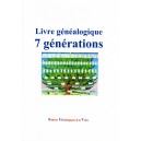 Livre g&eacute;n&eacute;alogique 7 g&eacute;n&eacute;rations