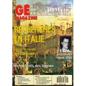 G&eacute;n&eacute;alogie Magazine n&deg; 092 &ndash; mars 1991