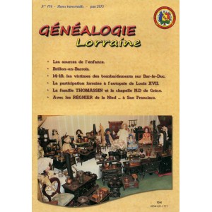 G&eacute;n&eacute;alogie Lorraine n&deg; 176 - juin 2015