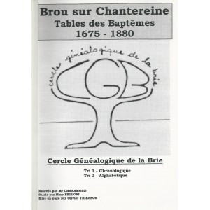 Brou sur Chantereine (Tables des bapt&ecirc;mes)