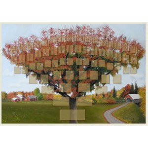 Arbre 7 g&eacute;n&eacute;rations &eacute;rable rouge